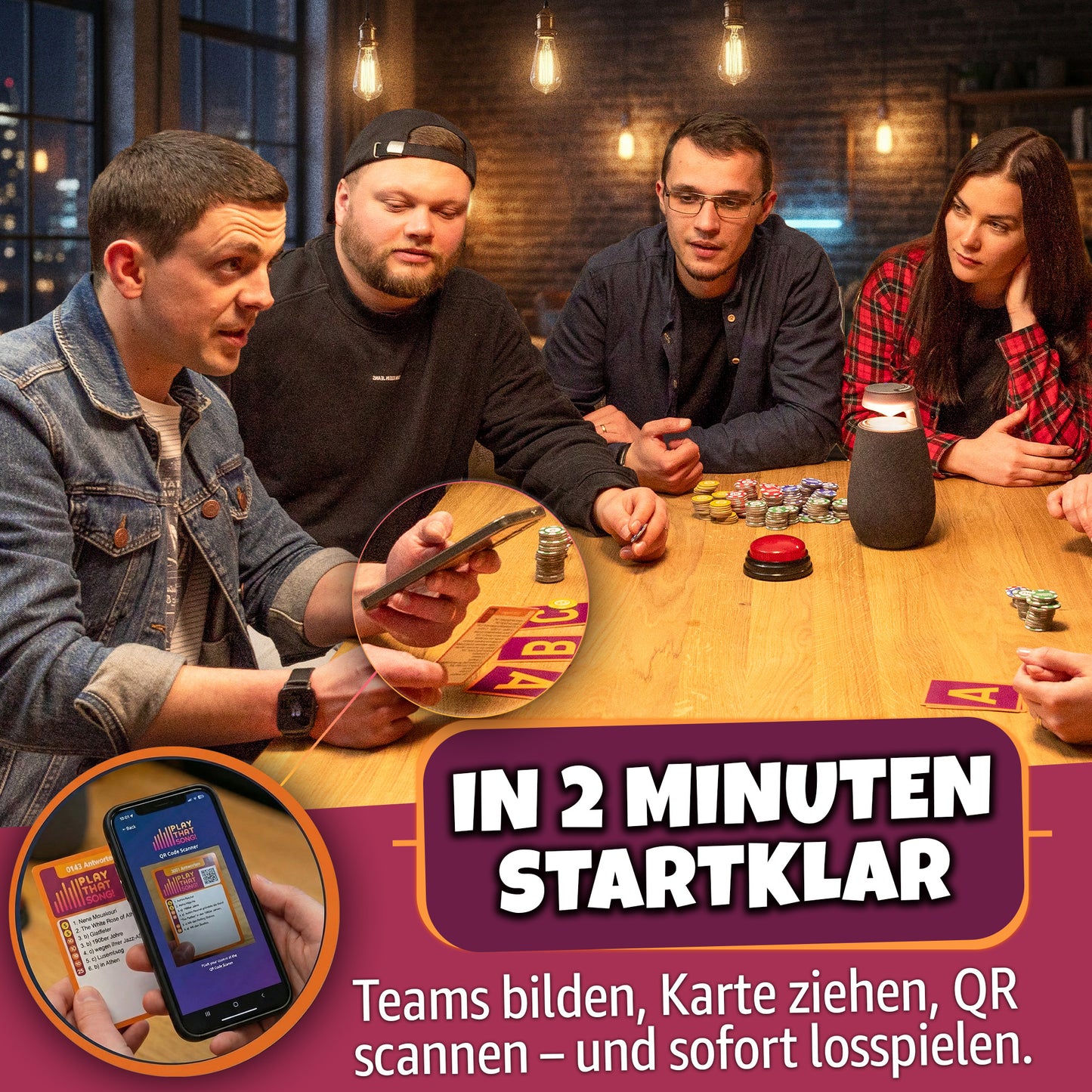 Play That Song! Musik-Kartenspiel mit App – Partyspiel für alle