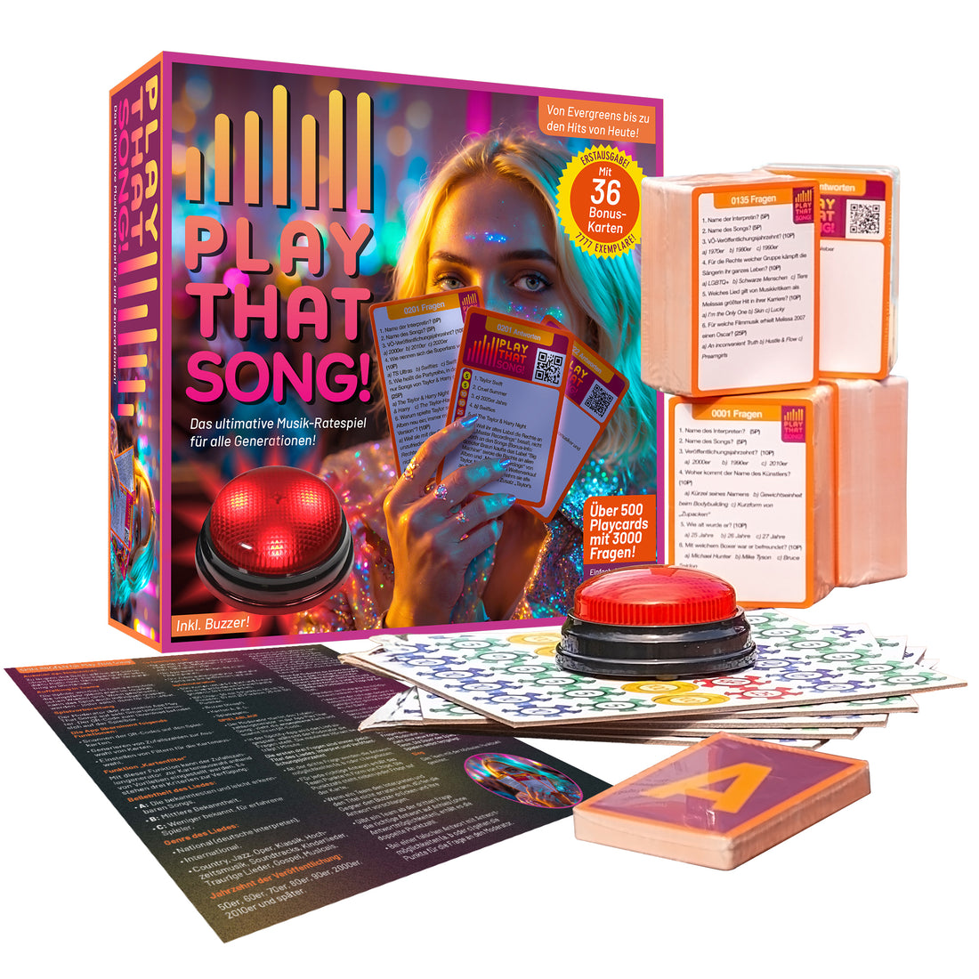 Play That Song! Musik-Kartenspiel mit App – Partyspiel für alle