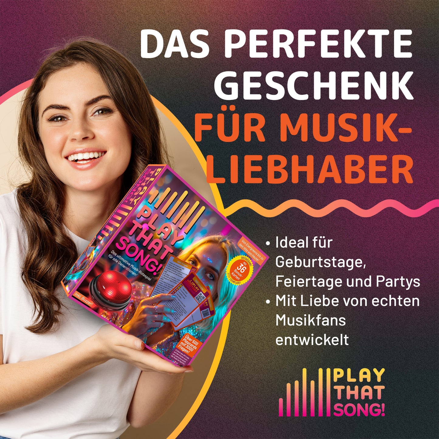 Play That Song! Musik-Kartenspiel mit App – Partyspiel für alle