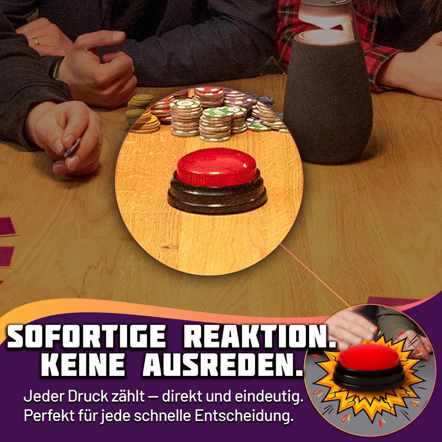 DER BUZZER, DER DEIN SPIEL ZUR SHOW MACHT