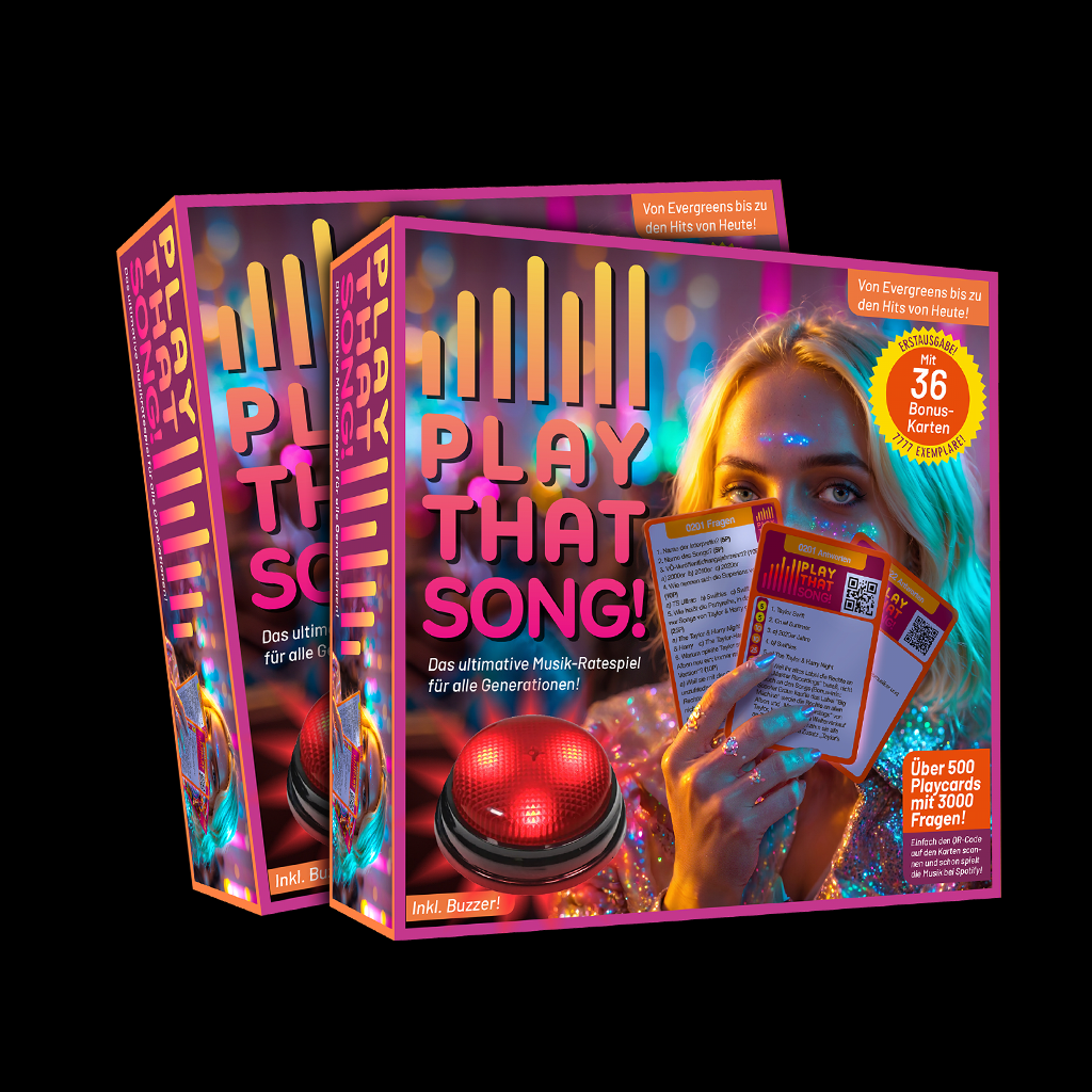 Play That Song! Musik-Kartenspiel mit App – Partyspiel für alle